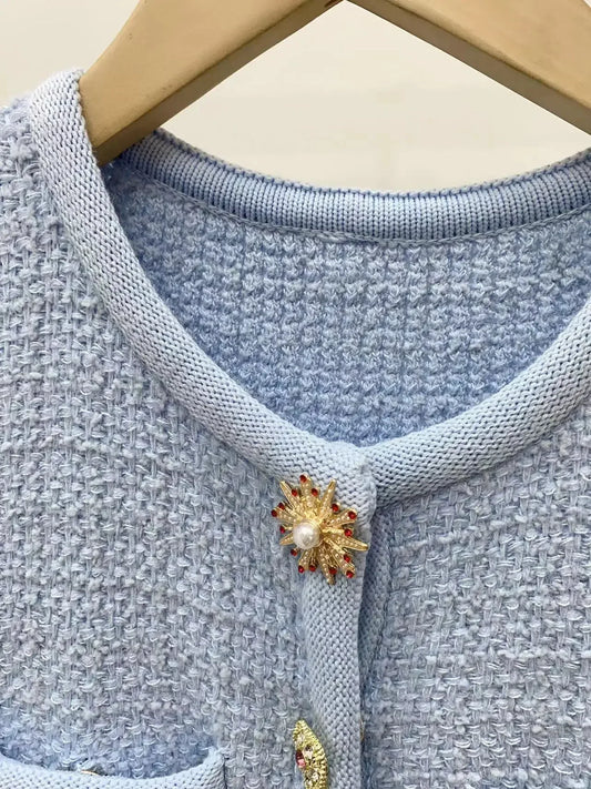 Vestido botôes de strass - Lucy