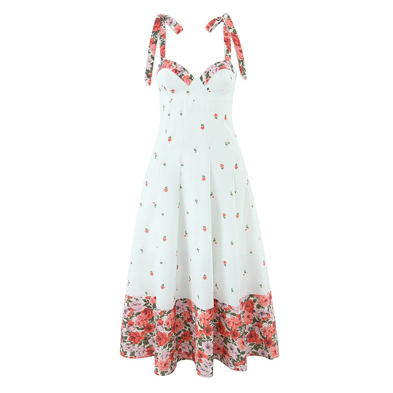 Vestido com amarração floral - Nivea
