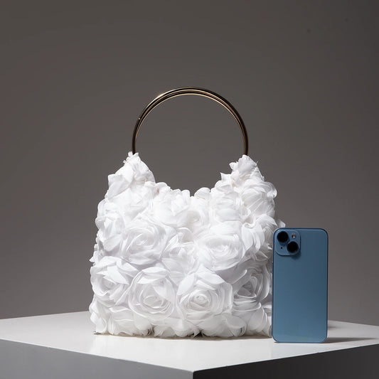 Bolsa luxuosa flor de rosa - Alana