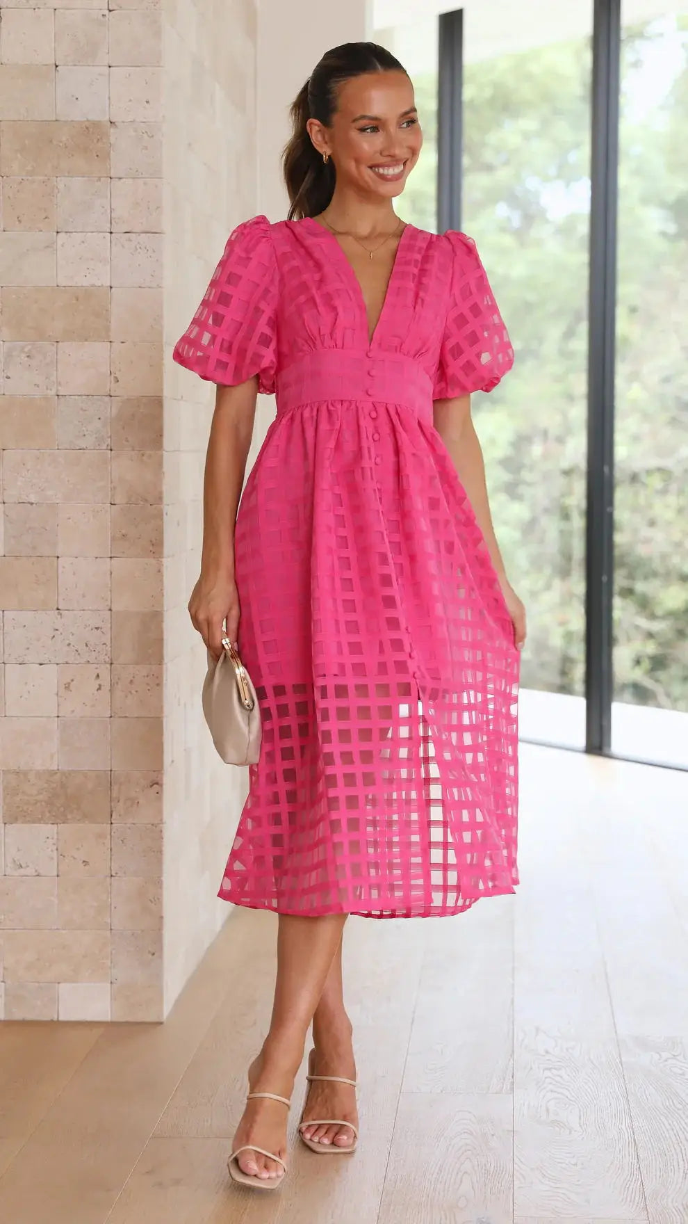 Vestido manga lanterna - Betty