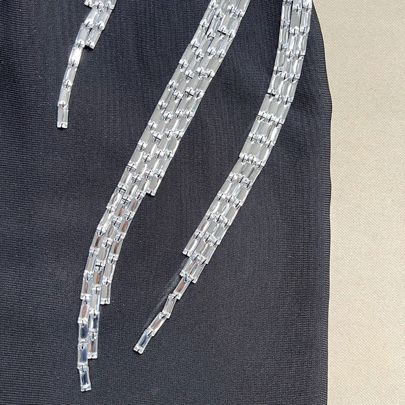 Vestido apliques de um ombro - Giulie