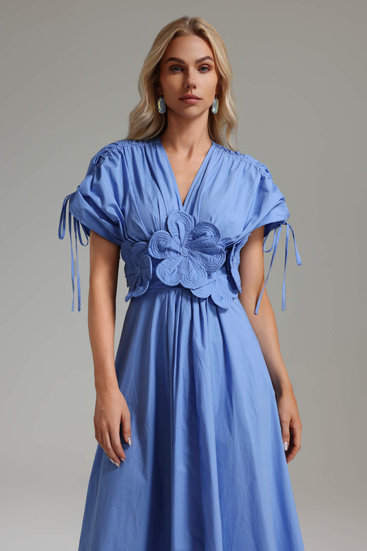 Vestido com apliques flor - Gani