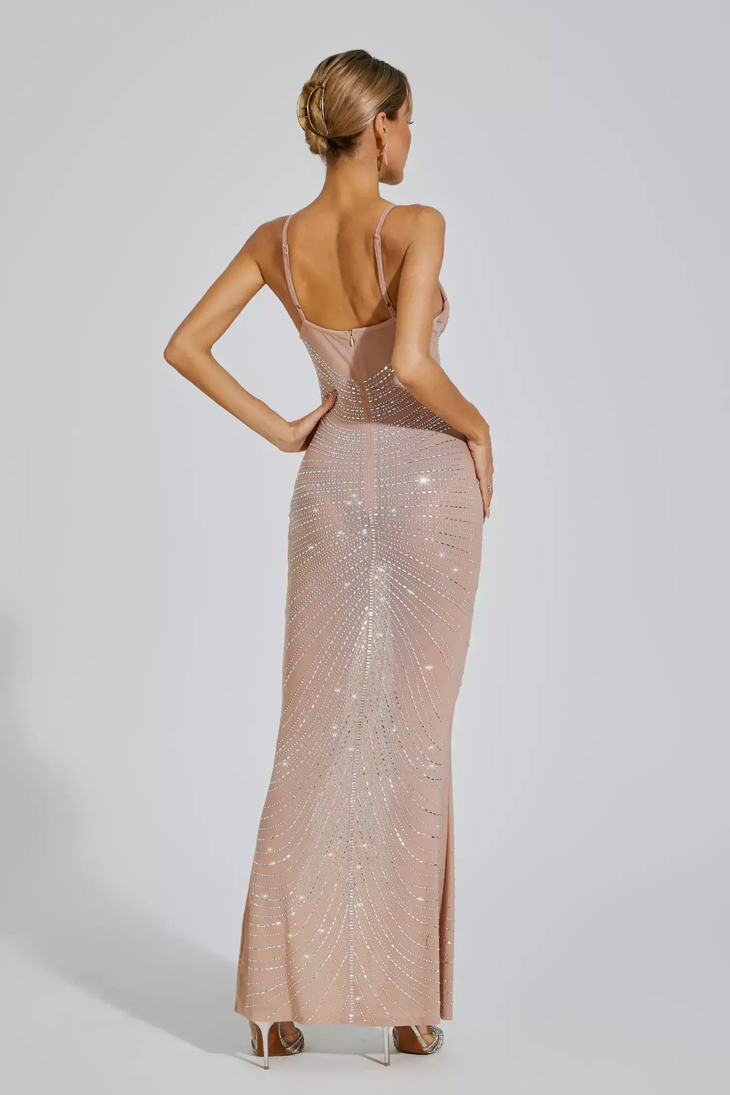 Vestido de malha com aro e strass - Gori