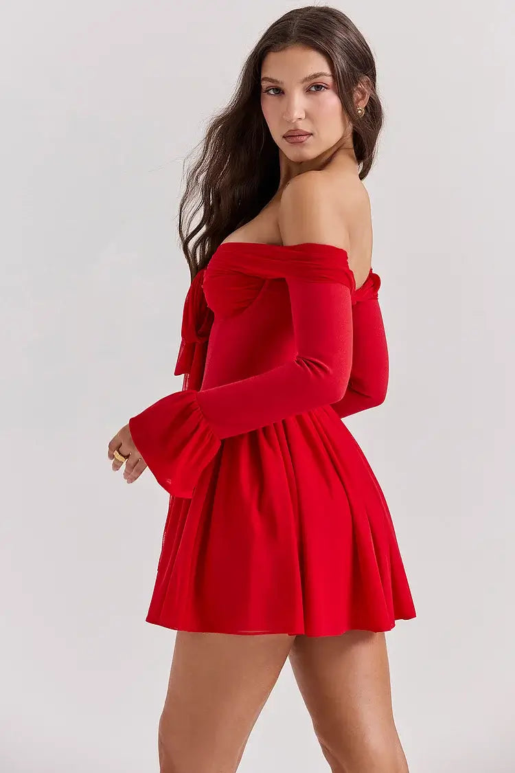 Vestido curto plissado - Zoe