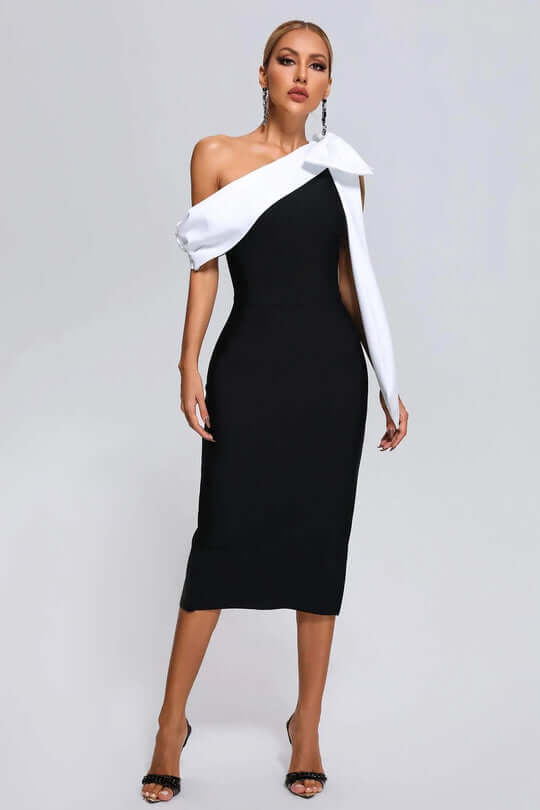 Vestido justo de um ombro só - Ingrid