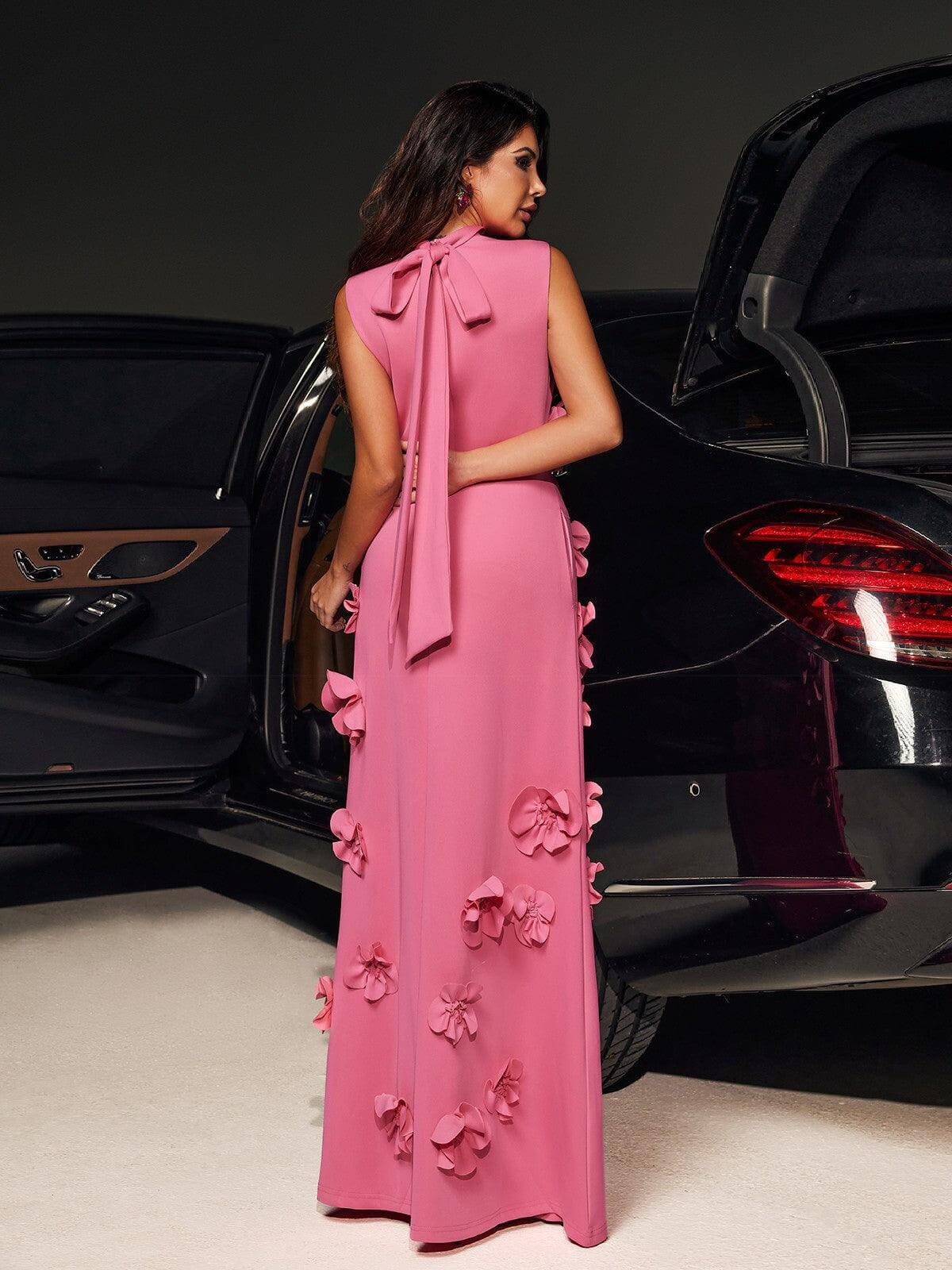 Vestido de gola com apliques - Kristy
