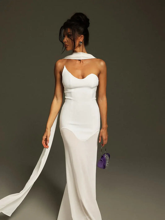 Vestido sereia transparência - Layla