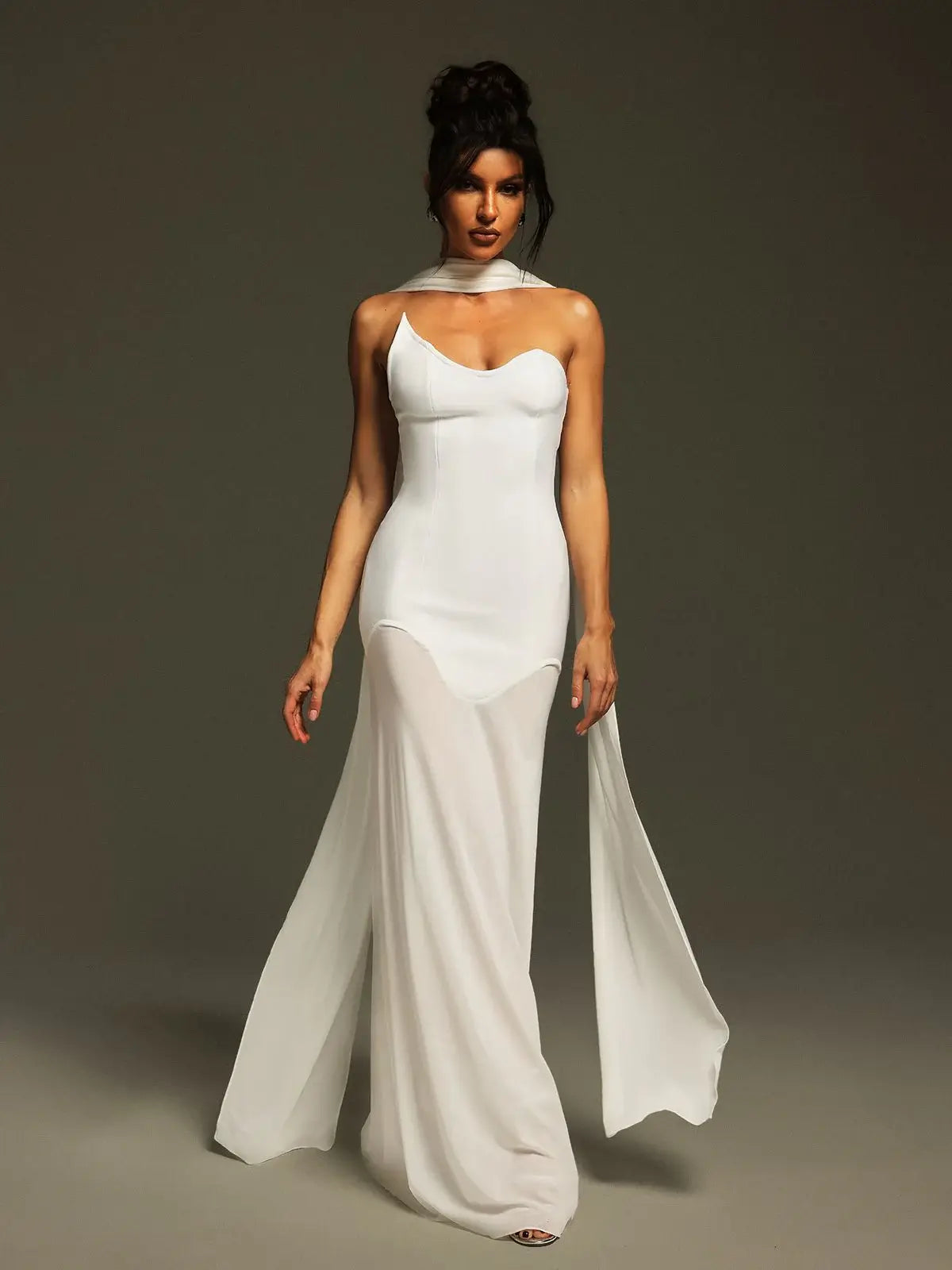 Vestido sereia transparência - Layla