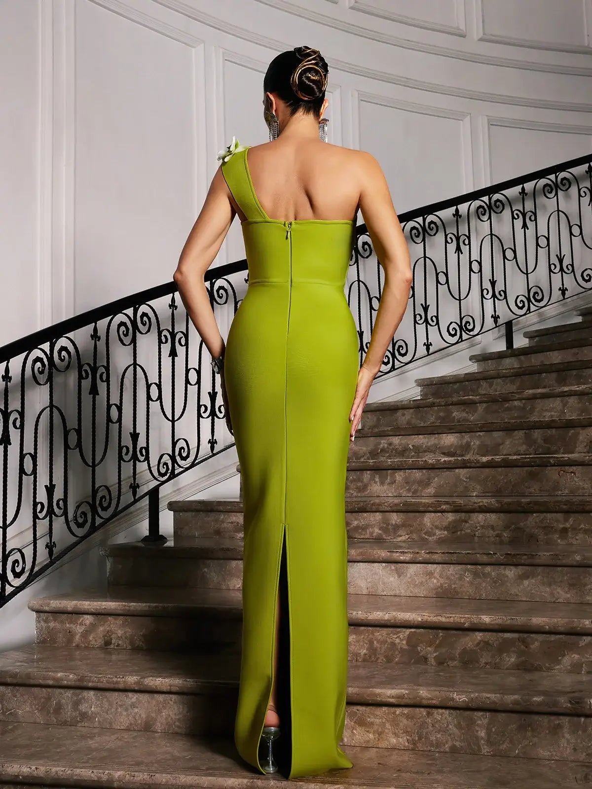 Vestido flor ombro a ombro - Nicola