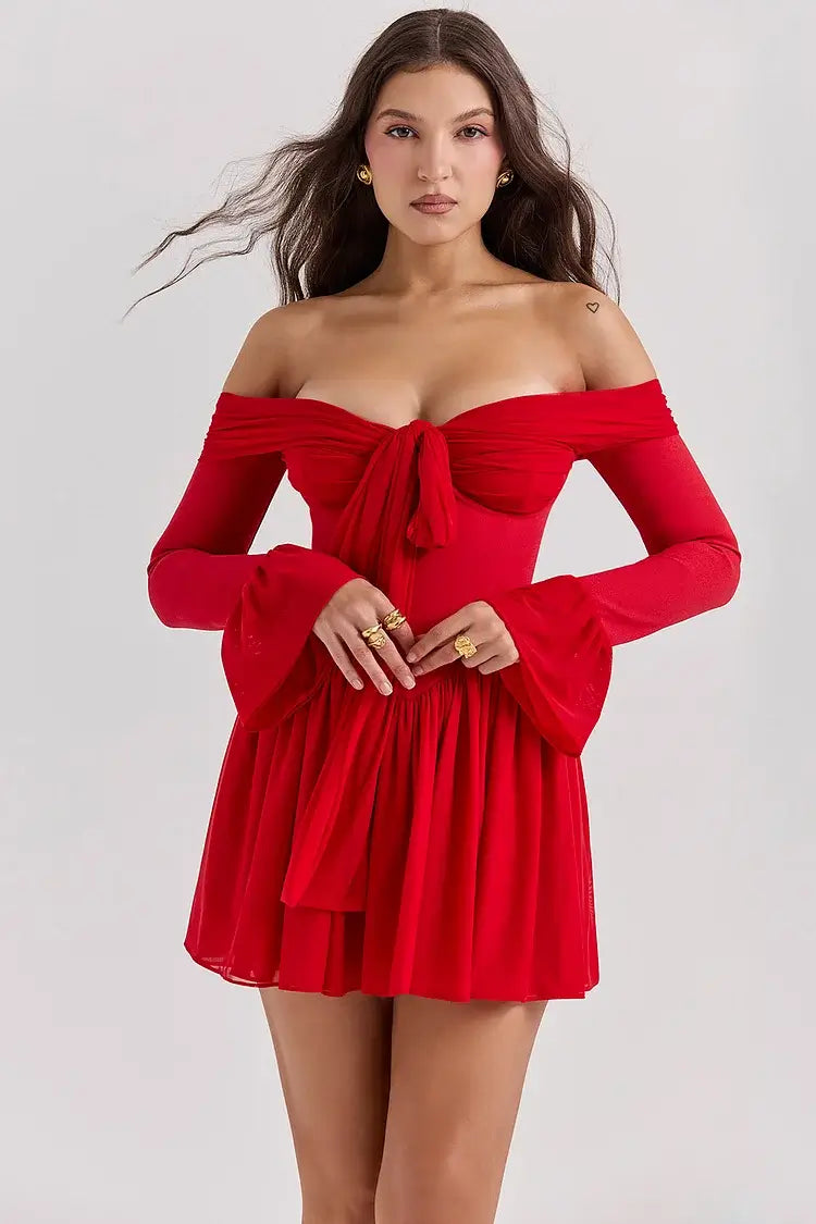 Vestido curto plissado - Zoe