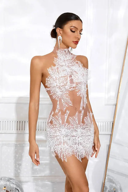 Vestido transparência e apliques - Sissy