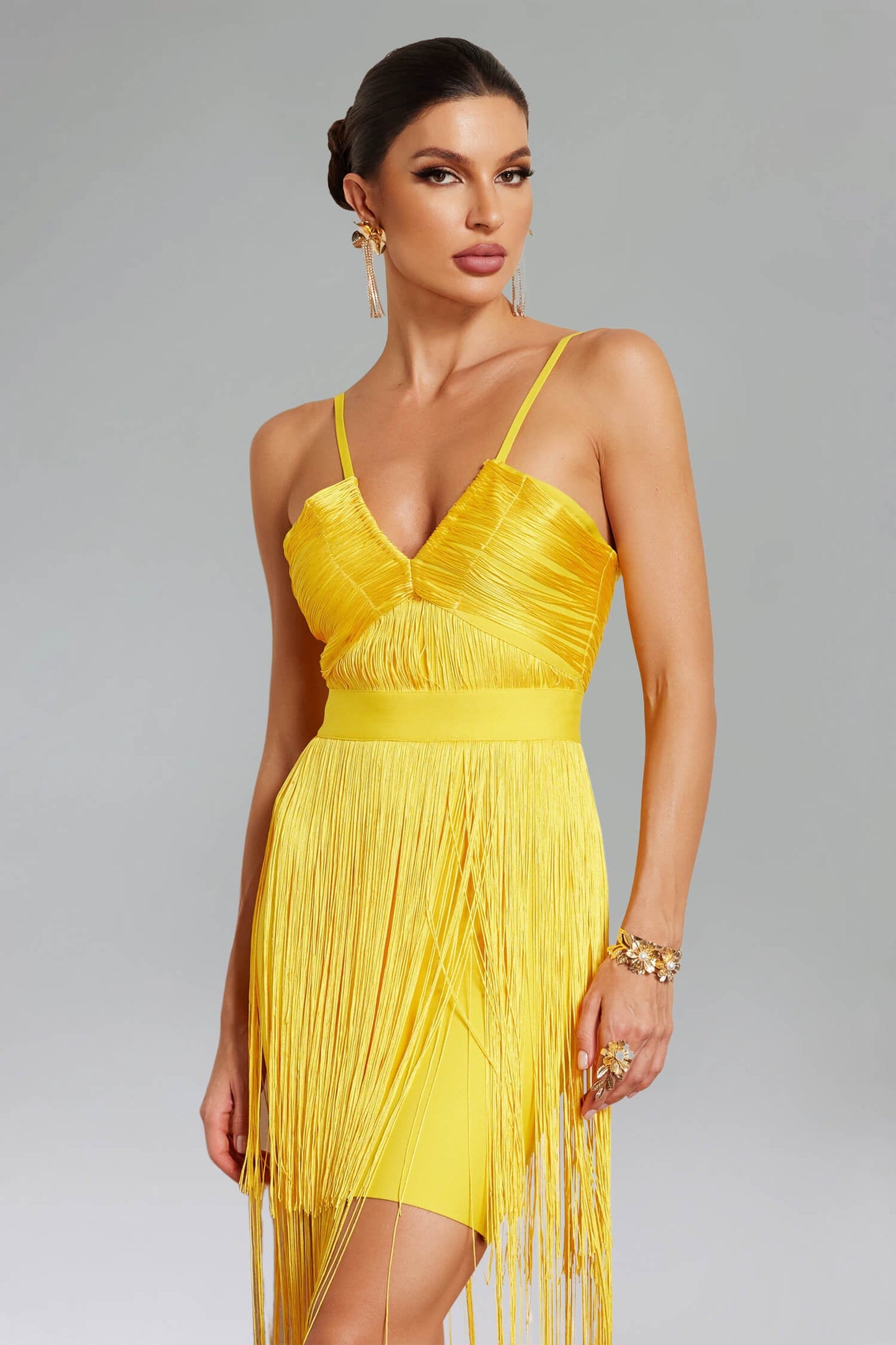 Vestido franjas e alças finas - Sansa