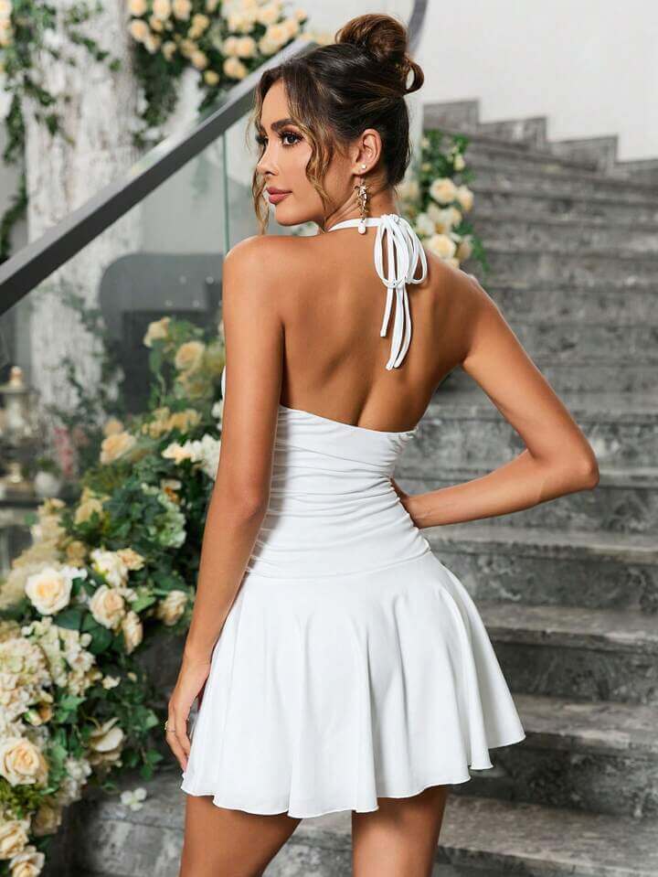 Vestido frente única decotado - Talia