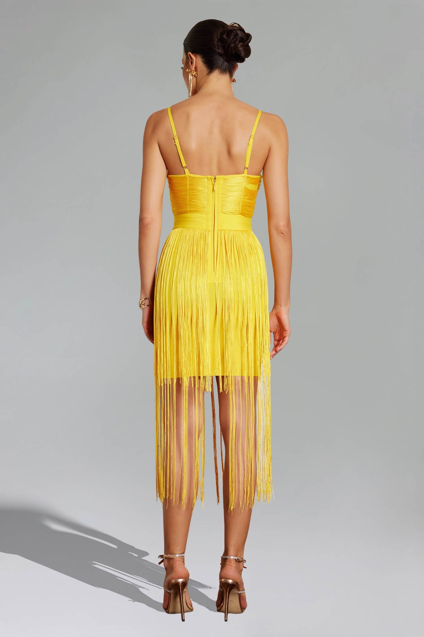 Vestido franjas e alças finas - Sansa