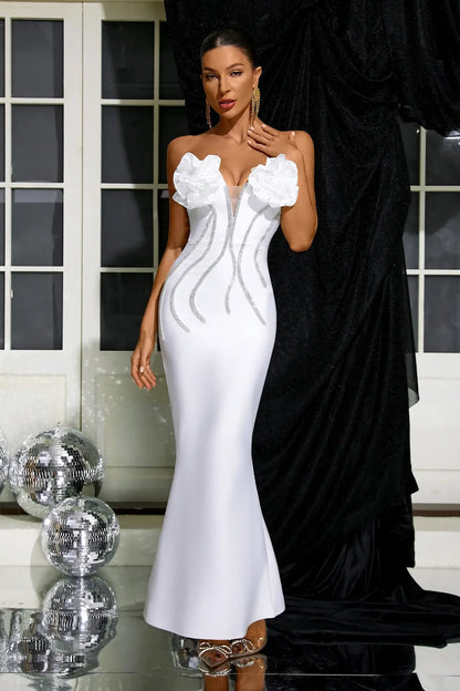 Vestido bandagem apliques - Beatrix