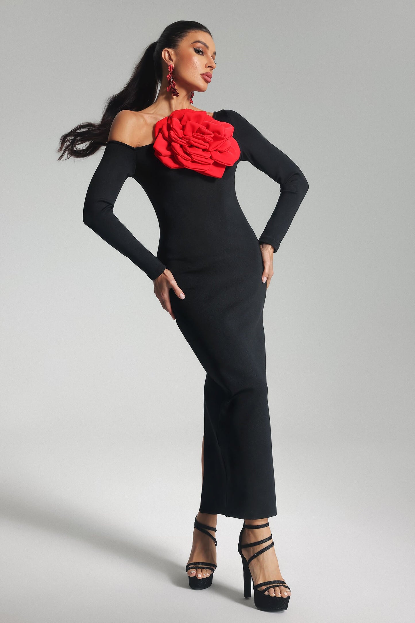Vestido flor manga longa - Judice