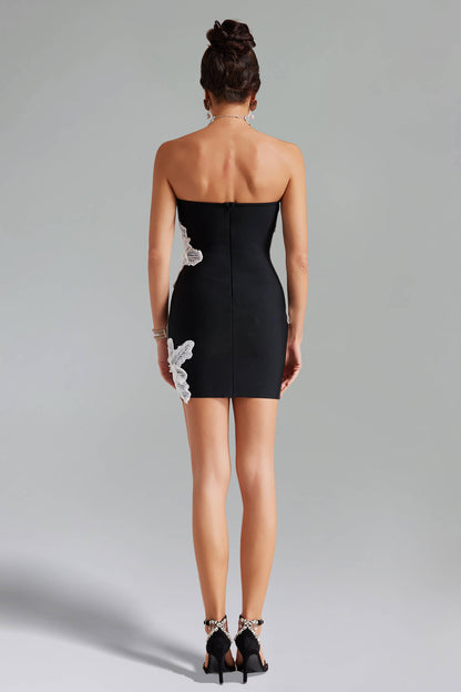 Vestido sem alças com apliques - Siena