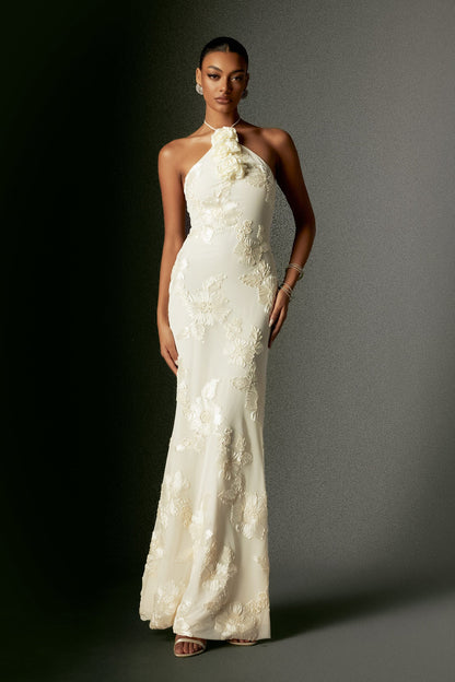 Vestido bordado frente única - Laine