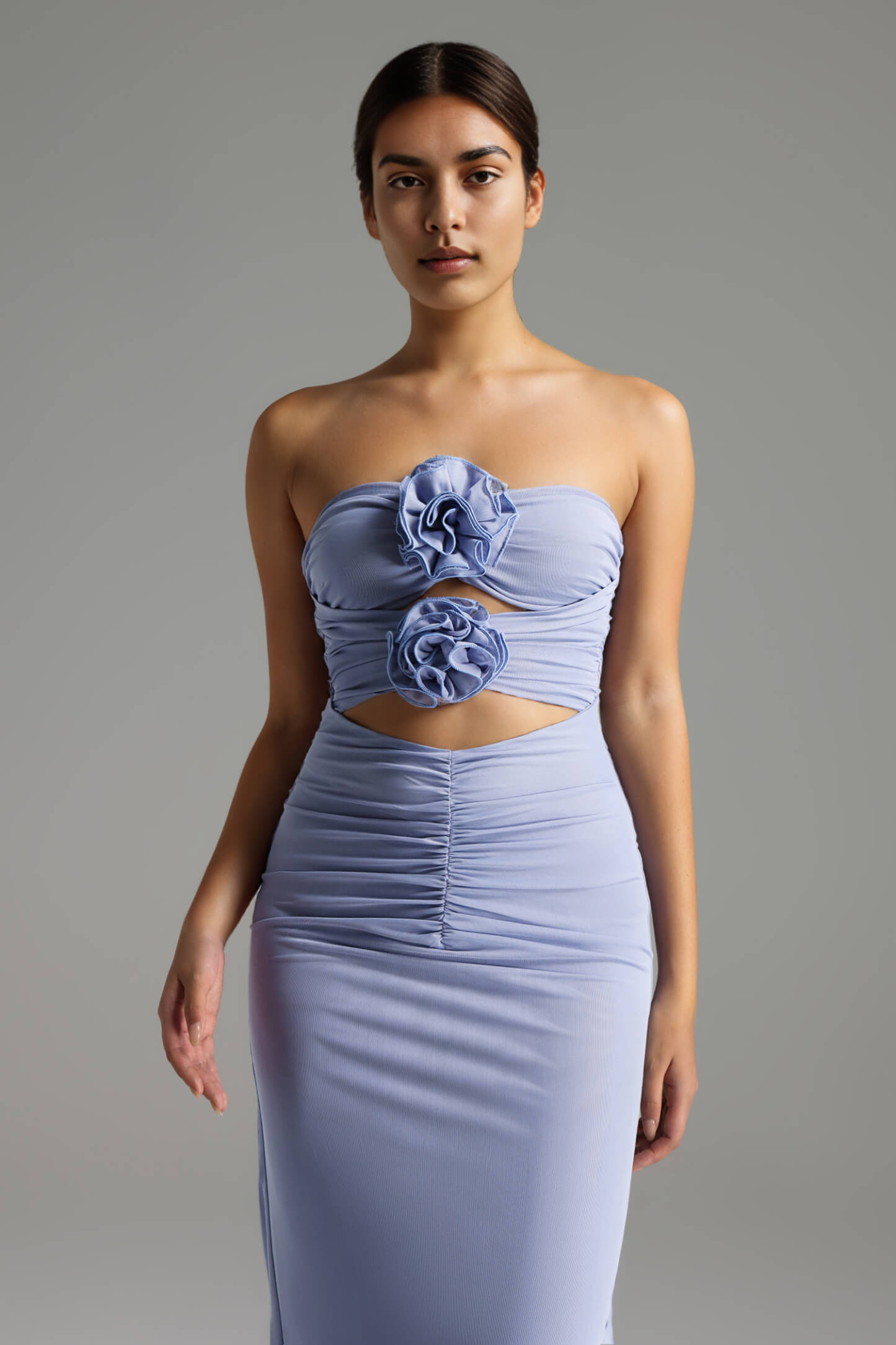 Vestido longo recortes - Durian