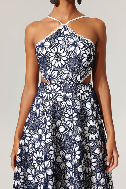 Vestido bordados com alças - Laine
