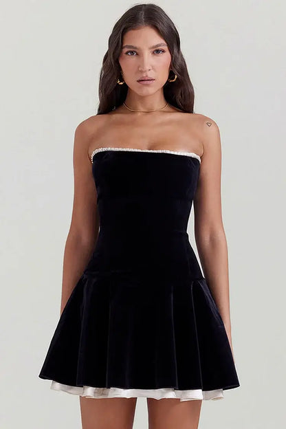 Vestido curto veludo - Milla