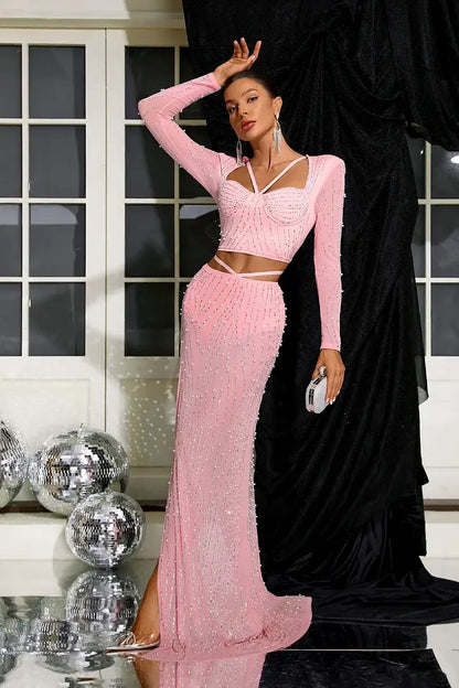 Conjunto transparência com strass - uria
