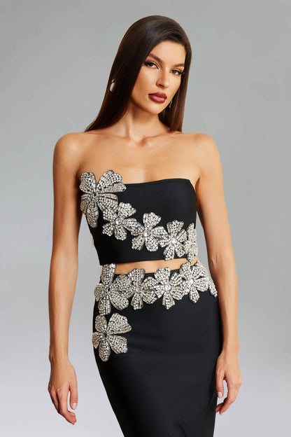 Conjunto longo flor de diamante - Lizza