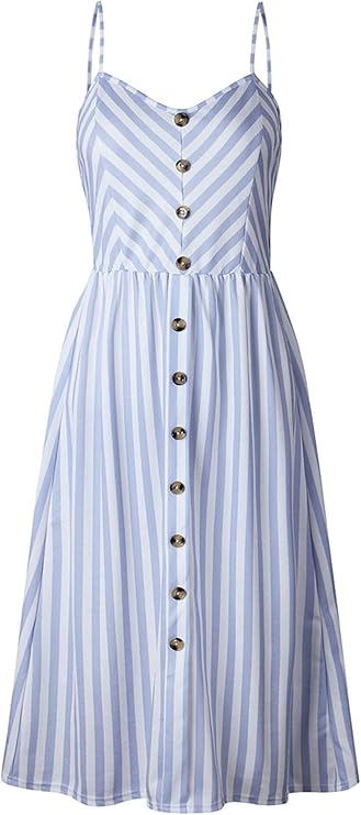 Vestido midi detalhe de botão - Luna