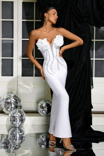 Vestido bandagem apliques - Beatrix