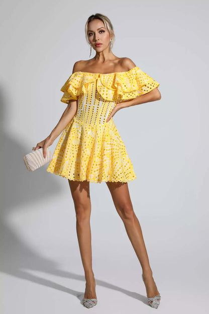 Vestido de lazy babados - Rovenia
