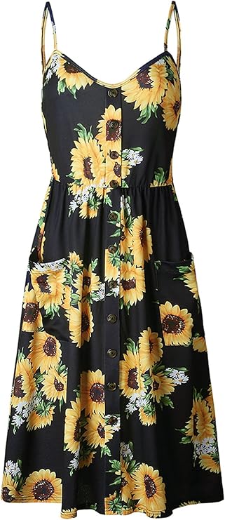 Vestido midi detalhe de botão - Luna