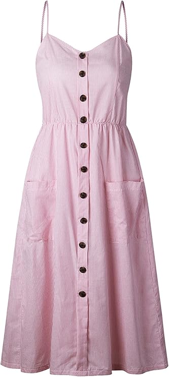 Vestido midi detalhe de botão - Luna