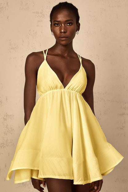 Vestido bufante sem costas - Cinthia