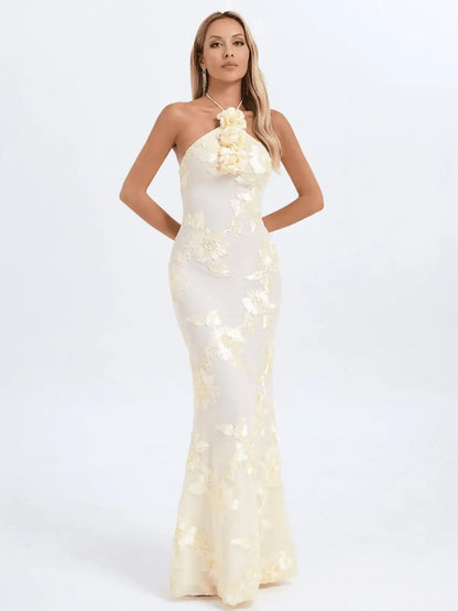 Vestido bordado frente única - Laine