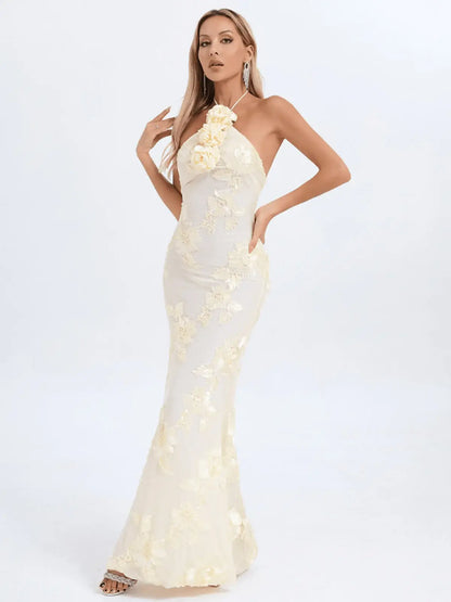 Vestido bordado frente única - Laine