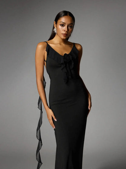 Vestido drapeado costas nuas - Rubia