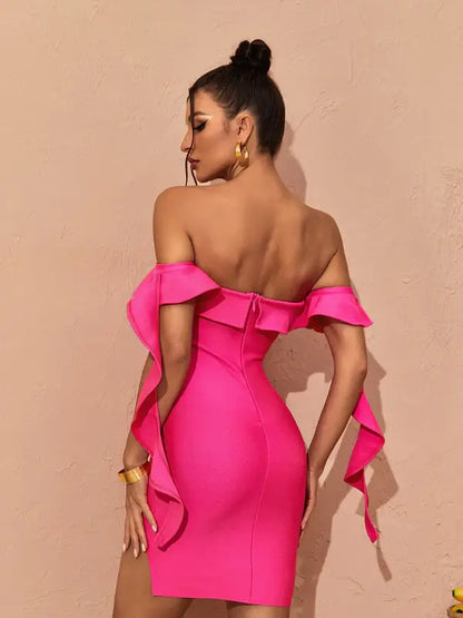 Vestido sem alças com babados - Nya