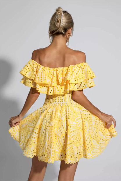 Vestido de lazy babados - Rovenia