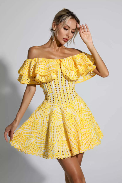 Vestido de lazy babados - Rovenia