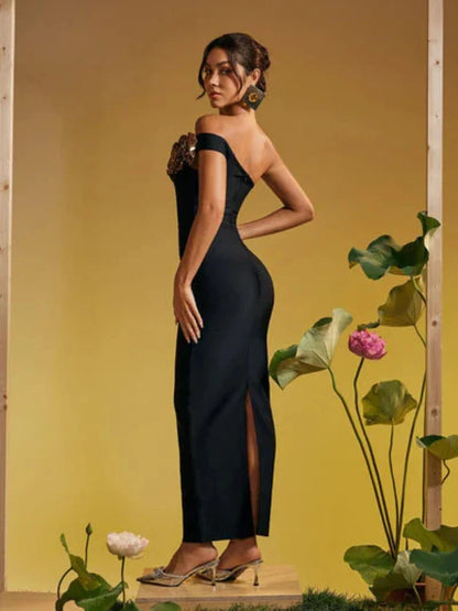 Vestido Floral Dourado - Griselda