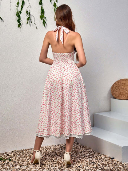 Vestido decote V sem costas - Vicky