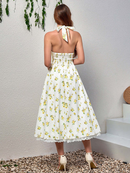Vestido decote V sem costas - Vicky
