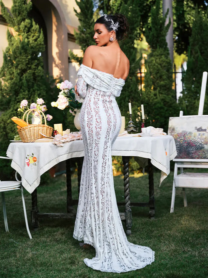 Vestido renda ombro a ombro - Brunela
