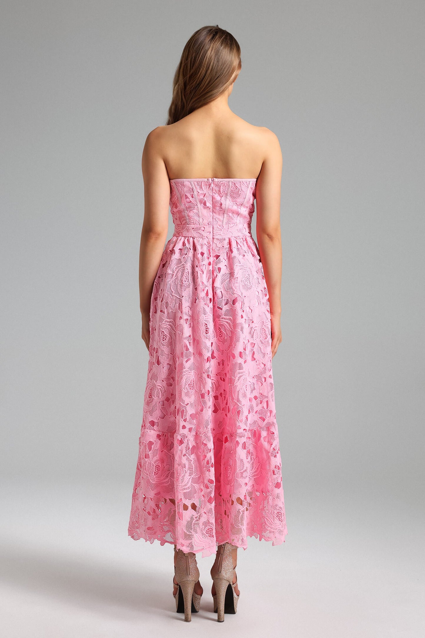 Vestido de renda sem alças - Flavia