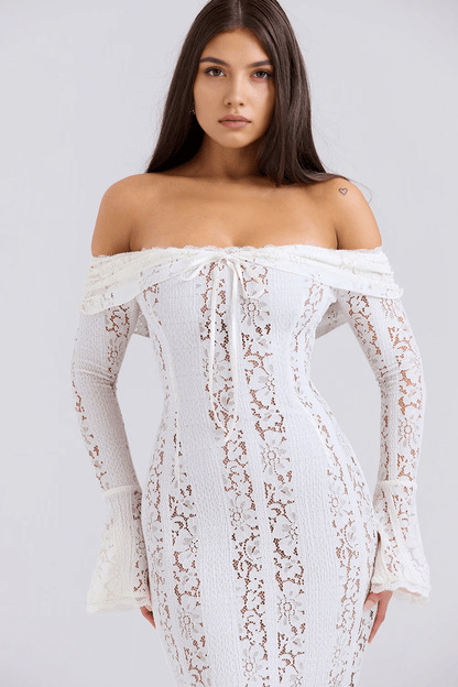 Vestido renda ombro a ombro - Brunela