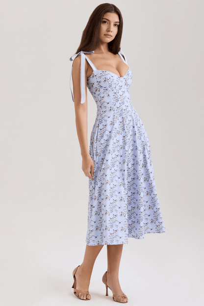 Vestido com amarração floral - Nivea