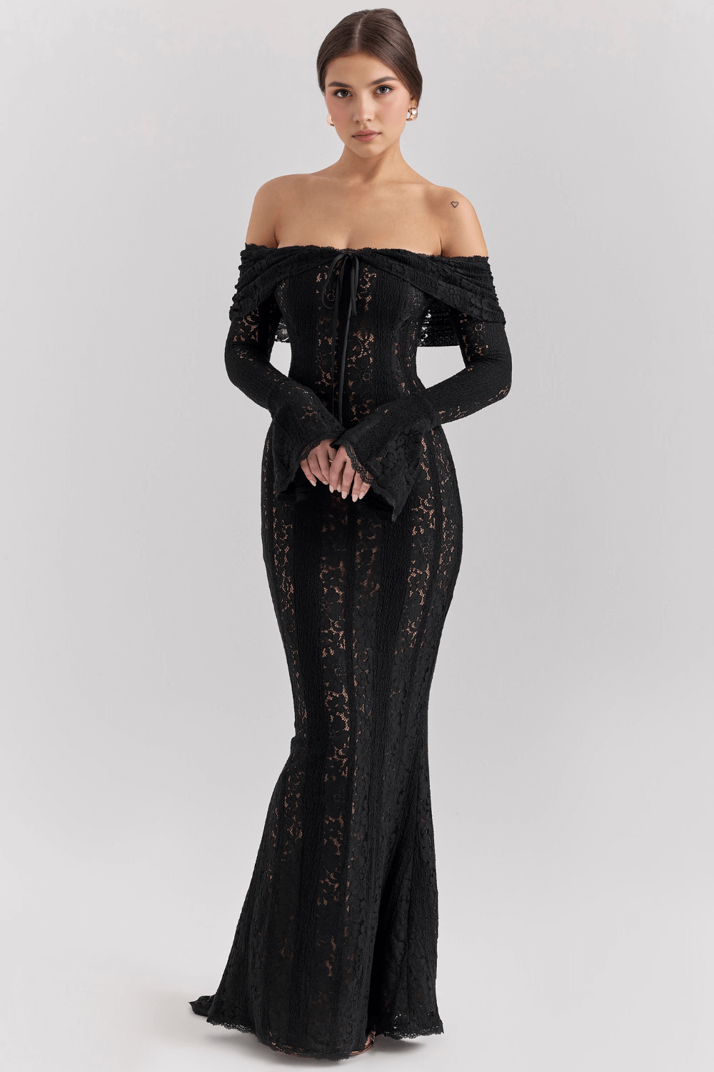 Vestido renda ombro a ombro - Brunela