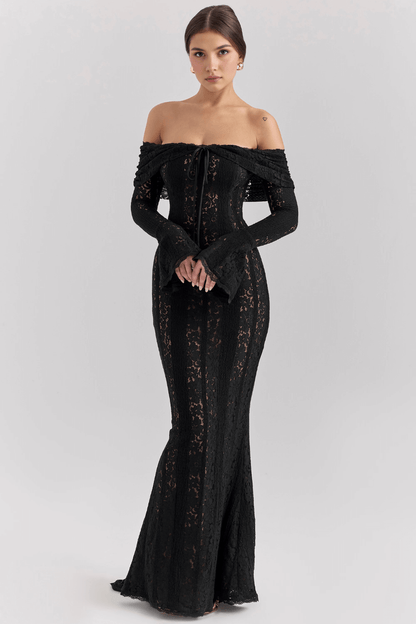 Vestido renda ombro a ombro - Brunela
