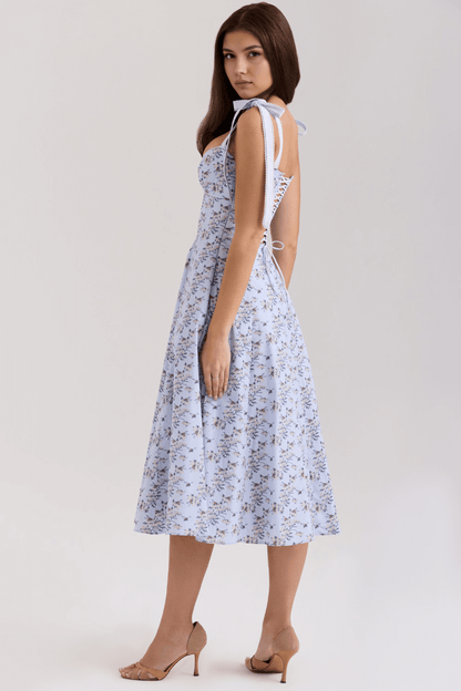 Vestido com amarração floral - Nivea