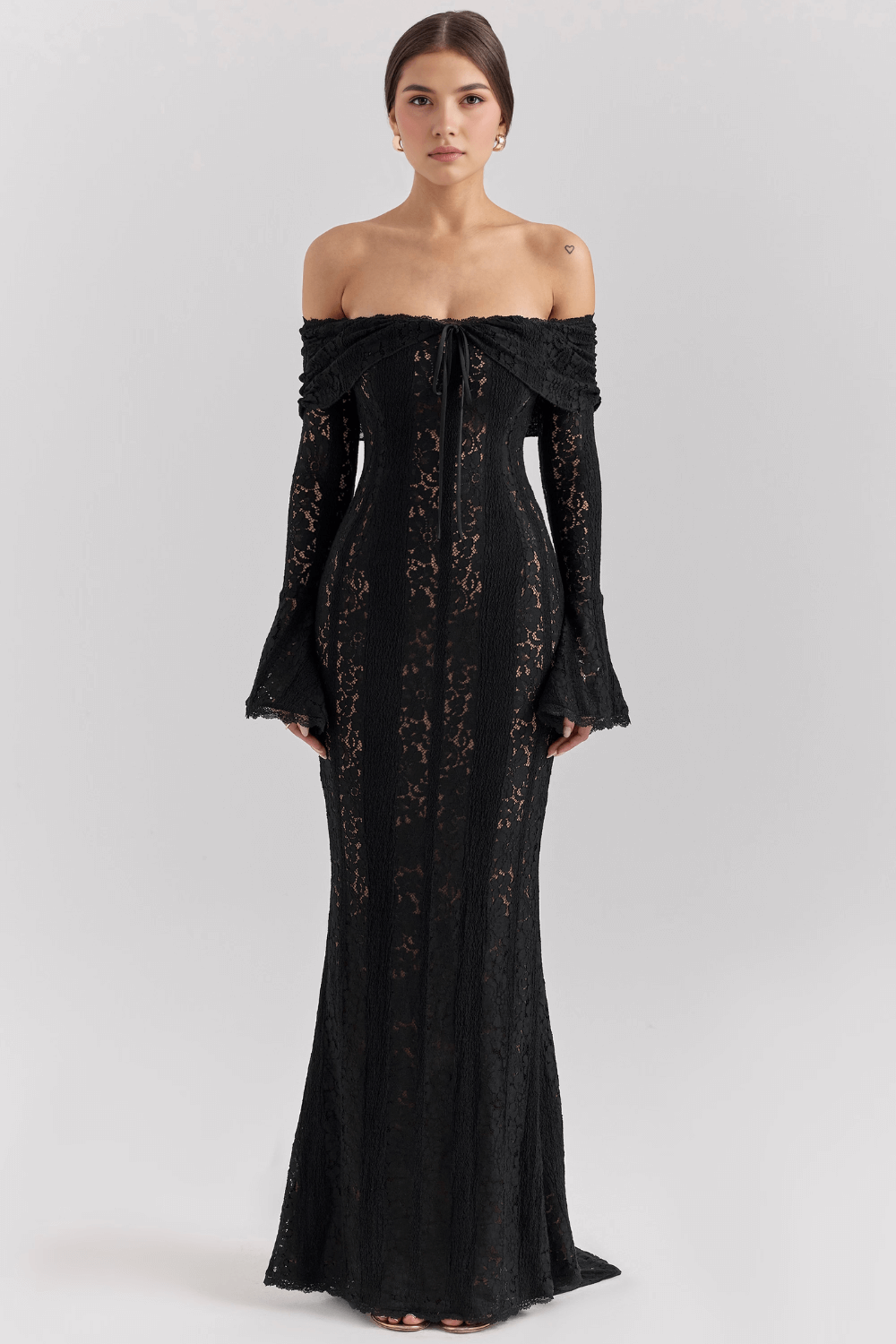 Vestido renda ombro a ombro - Brunela